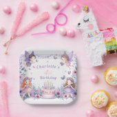 Betoverde Paarse Fairy tuin - Verjaardag Papieren Bordje (Feest)