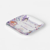 Betoverde Paarse Fairy tuin - Verjaardag Papieren Bordje (Gebogen)