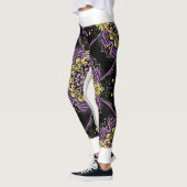 Betoverde Paarse gouden Mandala Leggings (Links)