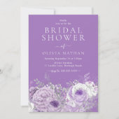 Betoverde Paarse Lavendel Floral Vrijgezellenfeest Kaart (Voorkant)