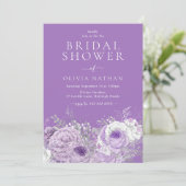 Betoverde Paarse Lavendel Floral Vrijgezellenfeest Kaart (Staand voorkant)