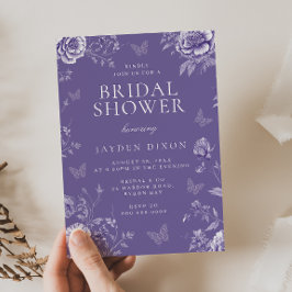 Betoverde Paarse Lavendel Vrijgezellenfeest Kaart