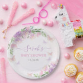 Betoverde Paarse roze vlinder Papieren Bordje (Feest)