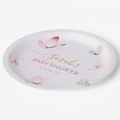 Betoverde Paarse roze vlinder Papieren Bordje (Gekanteld)