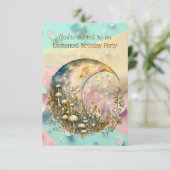 Betoverde paddenstoel 2 jaar oud verjaardagsfeestj kaart (Staand voorkant)