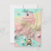 Betoverde paddenstoel 2 jaar oud verjaardagsfeestj kaart (Achterkant)