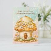 Betoverde paddenstoel 2 jaar oud verjaardagsfeestj kaart (Staand voorkant)