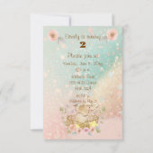 Betoverde paddenstoel 2 jaar oud verjaardagsfeestj kaart (Achterkant)