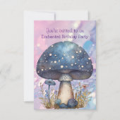 Betoverde paddenstoel 4 jaar oud verjaardagsfeestj kaart (Voorkant)