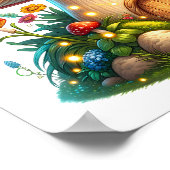 Betoverde paddenstoel huis magische huisje poster (Hoek)