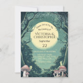 Betoverde Paddenstoel Huwelijksvoltrekking in het  Kaart (Voorkant)