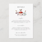 Betoverde paddenstoel mot bruiloft details informatiekaartje (Voorkant)