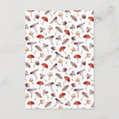 Betoverde paddenstoel mot bruiloft details informatiekaartje (Achterkant)