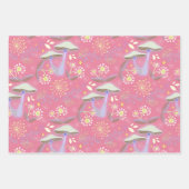 Betoverde paddenstoelen, bosflora, grillig inpakpapier vel (Voorkant)