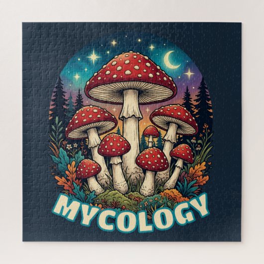 Betoverde Paddenstoelen Kunst van het Woud Legpuzzel (Verticaal)