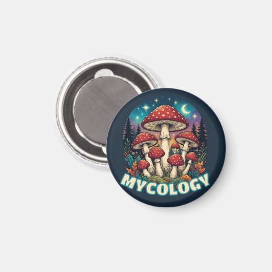 Betoverde Paddenstoelen Kunst van het Woud Magneet (Voorkant / Achterkant)