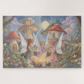 Betoverde Paddenstoelenbos Feeën Legpuzzel (Horizontaal)