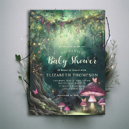 Betoverde Paddenstoelenbos Magie Baby Shower Kaart