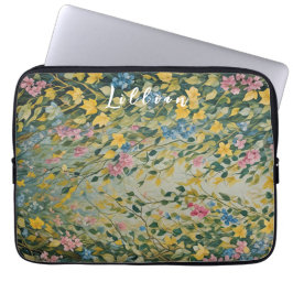 Betoverde Passage: Pastel Secret Garden Laptop Sleeve