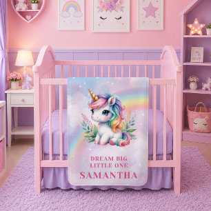 Betoverde Pastel Eenhoorn Magische Dag Babydeken Fleece Deken