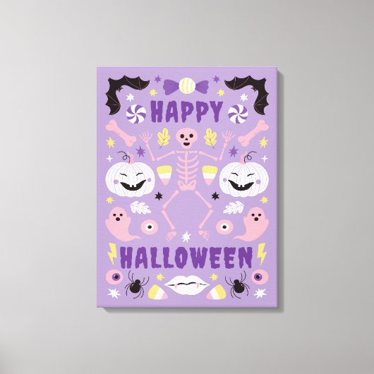 Betoverde pastel spectaculaire Halloween Canvas Afdruk (Voorkant)