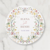 Betoverde Pastel Wildflower Tuin Bruiloft Bedankjes Labels (Voorkant)