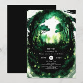 Betoverde Pastel Woodland Verjaardag Kaart (Voorkant / Achterkant)