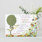 Betoverde Patchwork Bloemen Sprookje Boom Kaart (Staand voorkant)