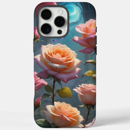Betoverde perzik-roze rozen Case-Mate iPhone case (Achterkant)