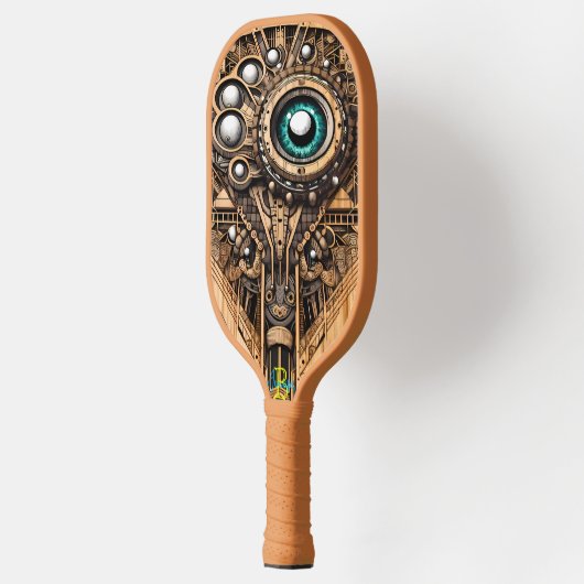 Betoverde pickleball peddel met groen oog pickleball paddle (Links)