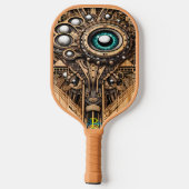 Betoverde pickleball peddel met groen oog pickleball paddle (Achterkant)