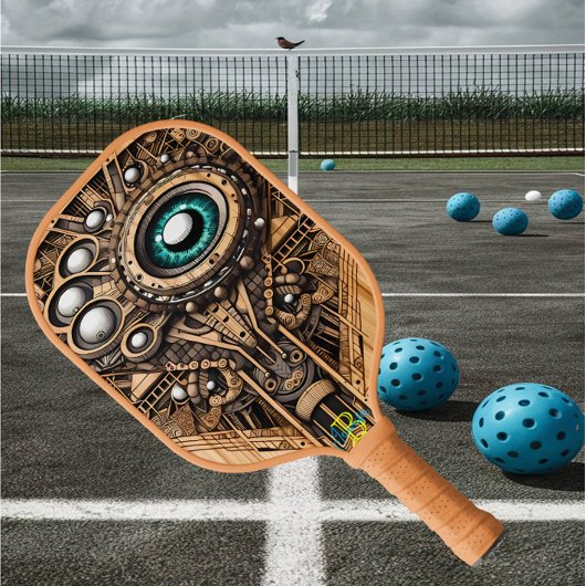 Betoverde pickleball peddel met groen oog pickleball paddle