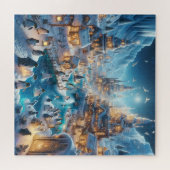 Betoverde Pinguïn Ijsdorp Winterpretstad Legpuzzel (Horizontaal)