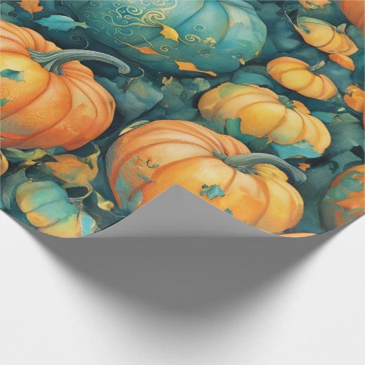 Betoverde pompoen patch cadeaupapier (Hoek)