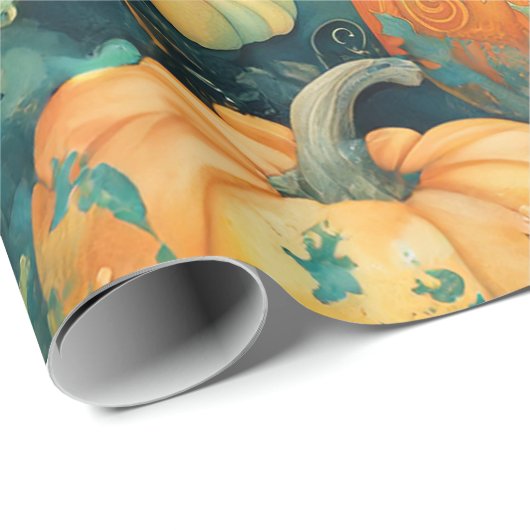 Betoverde pompoen patch cadeaupapier (Rol Hoek)