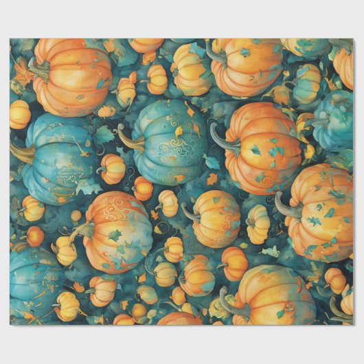 Betoverde pompoen patch cadeaupapier (Vlak)