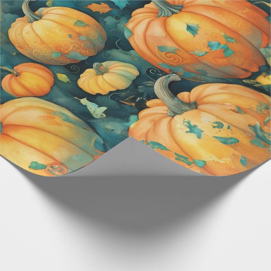 Betoverde pompoen patch cadeaupapier (Hoek)