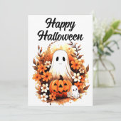 Betoverde pompoen patch feestdagenkaart (Staand voorkant)