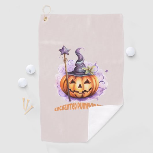 Betoverde pompoen patch golfhanddoek (Insitu)