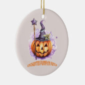 Betoverde pompoen patch keramisch ornament (Rechts)