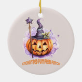 Betoverde pompoen patch keramisch ornament (Achterkant)