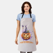 Betoverde pompoen patch schort (Gedragen)