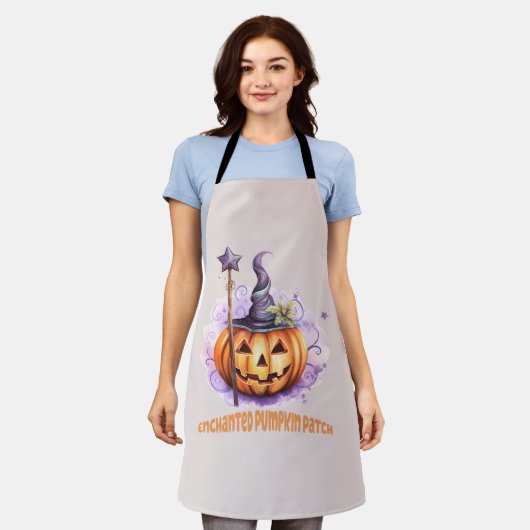 Betoverde pompoen patch schort (Gedragen)