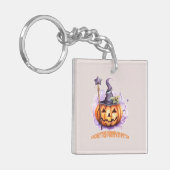 Betoverde pompoen patch sleutelhanger (Voorkant Links)