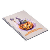 Betoverde Pompoenveld – Mooie Jack-o'-lantaarn Notitieboek (Rechterzijde)