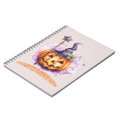 Betoverde Pompoenveld – Mooie Jack-o'-lantaarn Notitieboek (Linkerzijde)