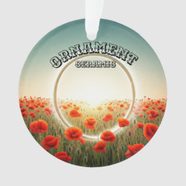 Betoverde Poppy Field Keramisch Ornament