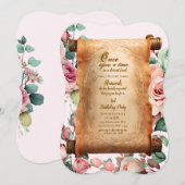 Betoverde prinses derde partij verjaardag uitnodig kaart (Voorkant / Achterkant)