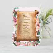 Betoverde prinses derde partij verjaardag uitnodig kaart (Staand voorkant)