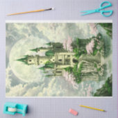 Betoverde prinses kasteel in groen weefsel papier (Craft)